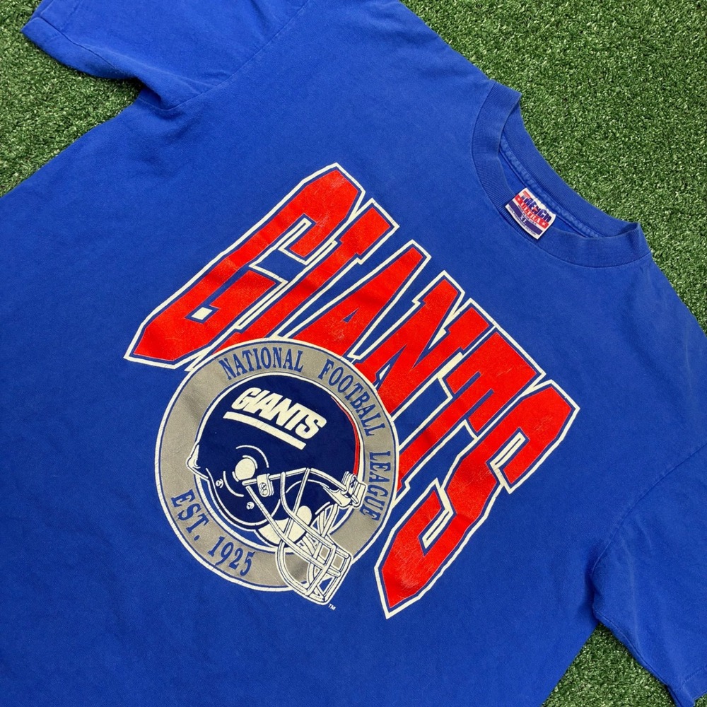 Vintage 90s Trench Ultra NFL New York Giants Graphic T-shirt - Picture 2 of 6
